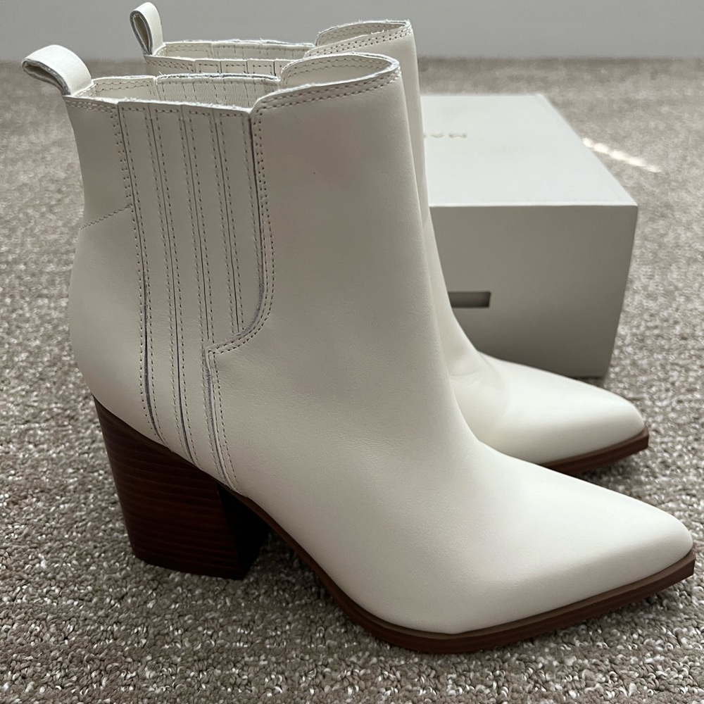 MARC FISHER MATTER BLOCK HEEL BOOTIES - Picture 7 of 8